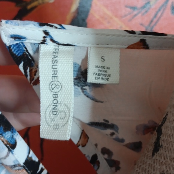 Treasure & Bond Modest Floral Midi Dress Size Small - Picture 6 of 8